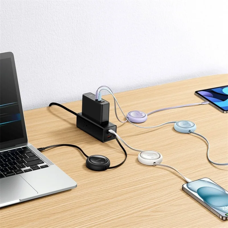 Кабель Baseus, USB-C->C F2D 100W retr.1m, Black (BAS-P1036450011100) 8