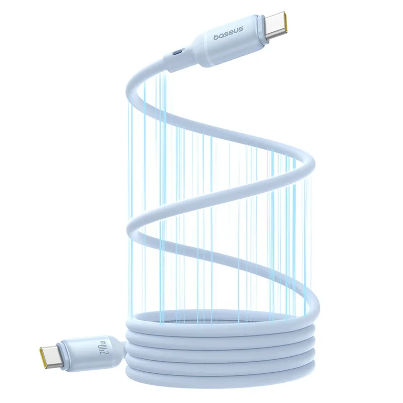 Кабель Baseus, USB-C->C PcG 240W 1m, Blue (BAS-P1037680031100) 2