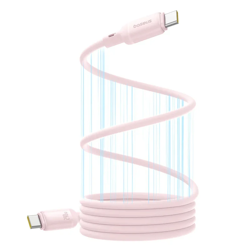 Кабель Baseus, USB-C->C PcG 240W 1m, Pink (BAS-P1037680041100) 2