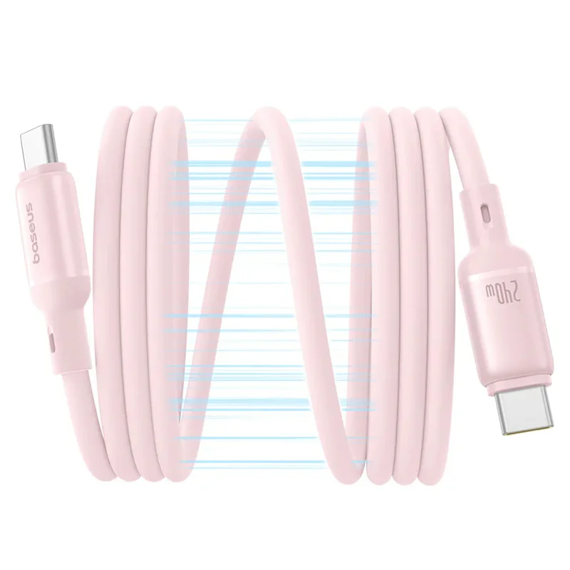 Кабель Baseus, USB-C->C PcG 240W 1m, Pink (BAS-P1037680041100) 3