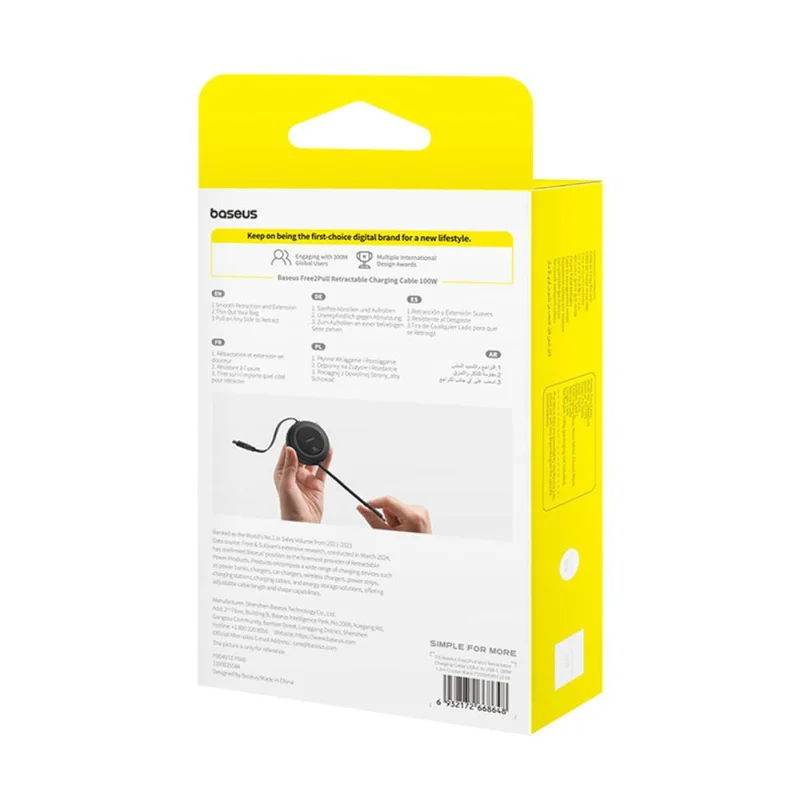 Кабель Baseus, USB-C->C F2P 100W 1.5m, Black (BAS-P1036450011300) 11