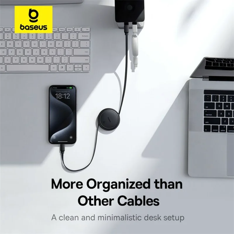 Кабель Baseus, USB-C->C F2P 60W 1m, White (BAS-P1036450021101) 15