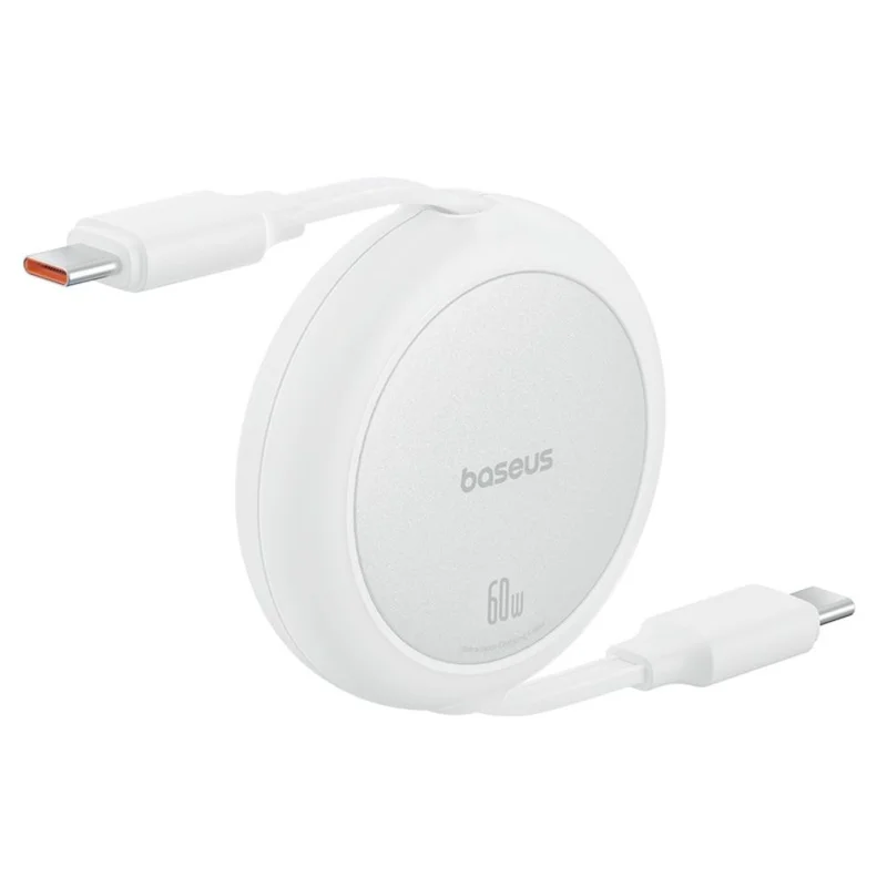 Кабель Baseus, USB-C->C F2P 60W 1m, White (BAS-P1036450021101) 3