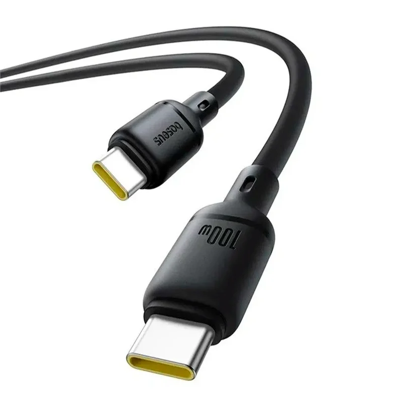 Кабель Baseus, USB-C->C SY 100W 2m, Black (BAS-P1037770411301) 3