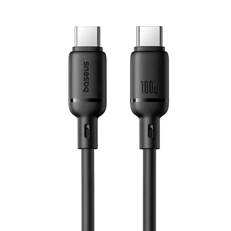 Кабель Baseus, USB-C->C SY 100W 1m, Black (BAS-P1037770411300)