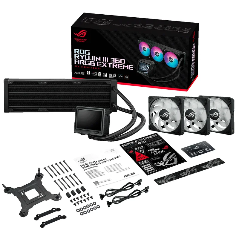 Система жидкостного охлаждения для CPU ASUS ROG Ryujin III 360 Extreme BOX ARGB Black 3