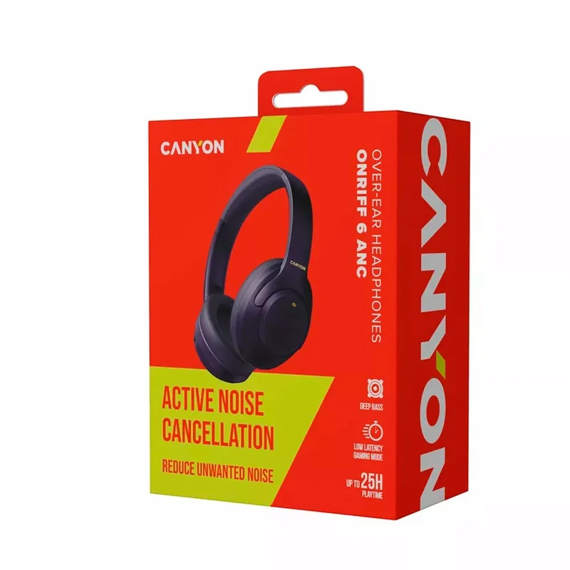 Наушники накладные CANYON headset OnRiff 6 ANC Black (CNS-CBTHS6BK) 5