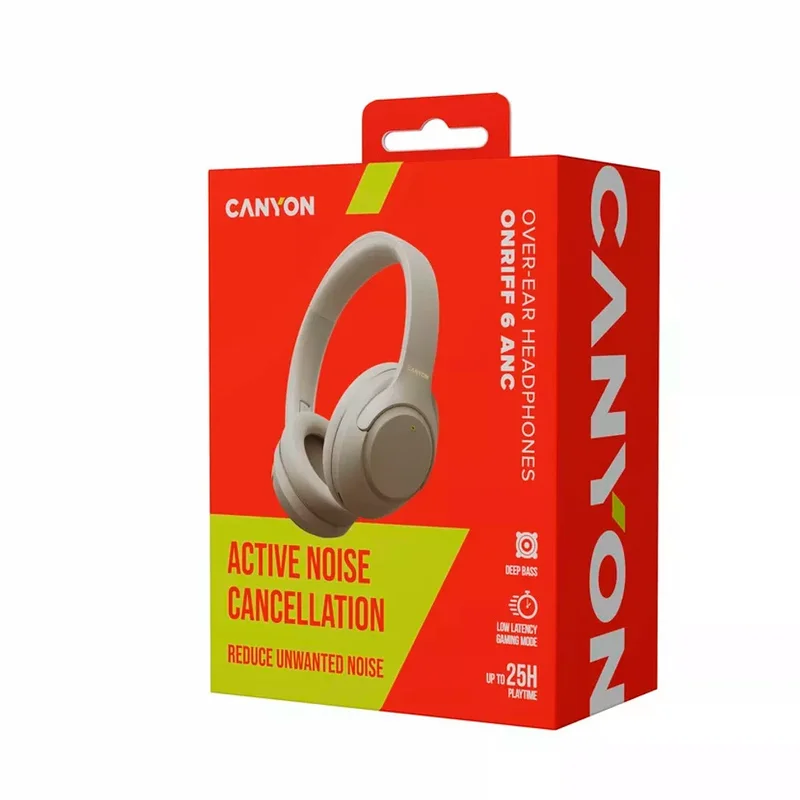 Наушники накладные CANYON headset OnRiff 6 ANC Grey (CNS-CBTHS6GY) 5