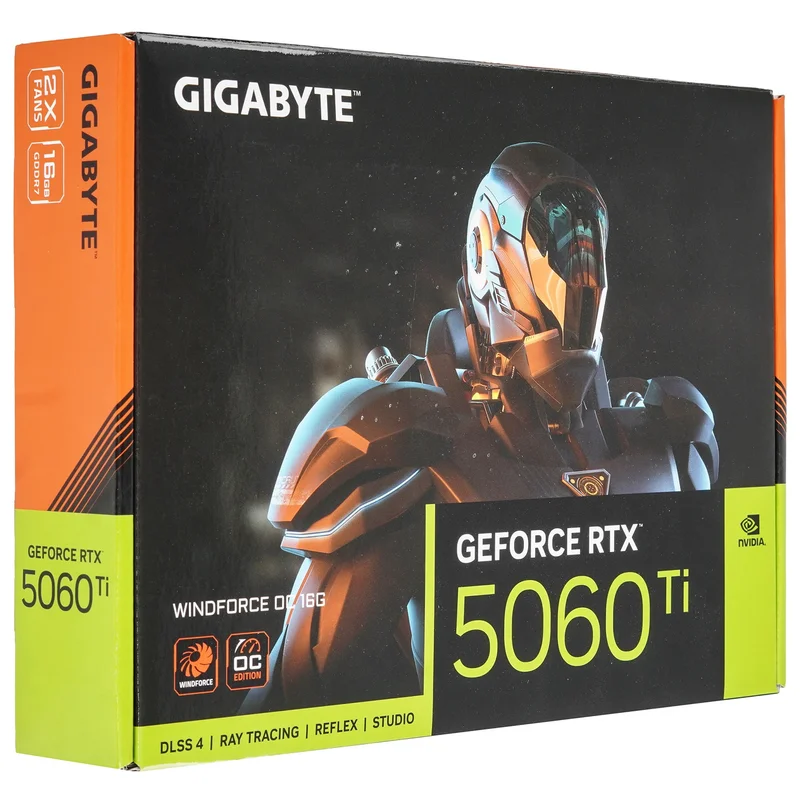 Видеокарта Gigabyte RTX 5060 Ti WINDFORCE 16GB 128bit/G7 (HDMI+3DP)[GV-N506TWF2-16GD] 6