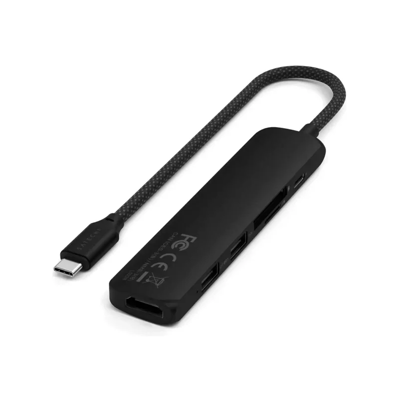 Мультипортовый адаптер Satechi Slim 6, черный 2
