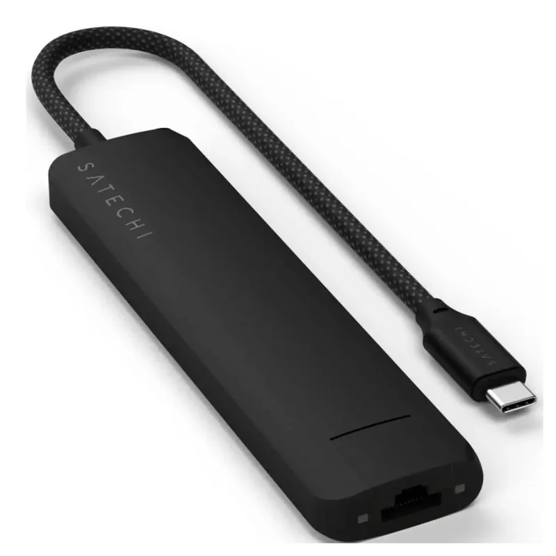 Мультипортовый адаптер Satechi Slim 7, черный 3
