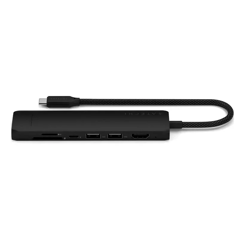 Мультипортовый адаптер Satechi Slim 7, черный 5