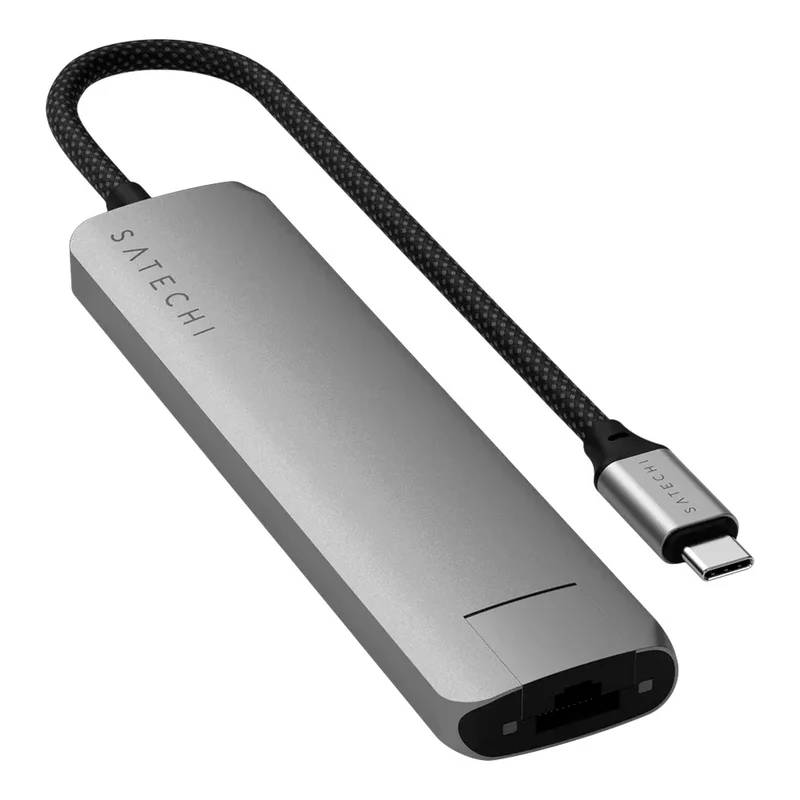 Мультипортовый адаптер Satechi Slim 7, темносерый 3