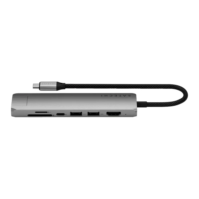 Мультипортовый адаптер Satechi Slim 7, темносерый 4