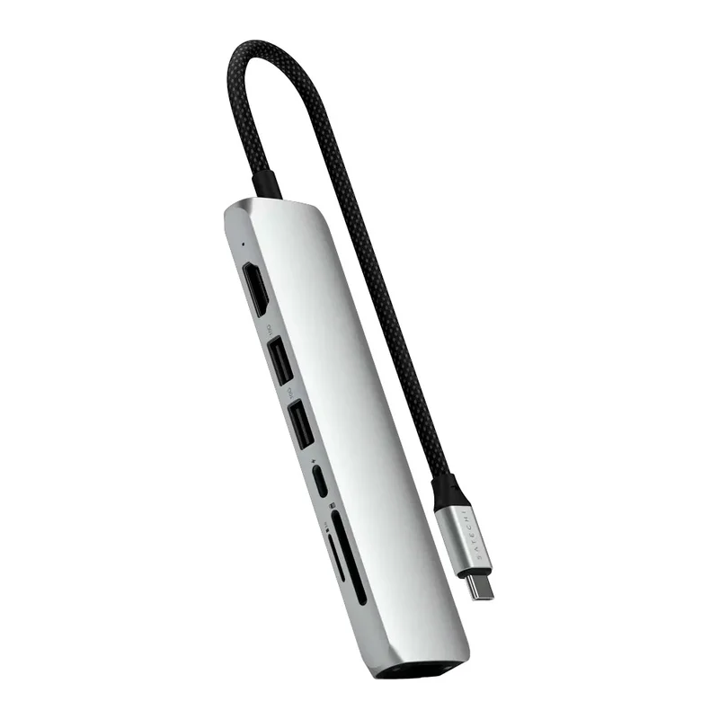 Мультипортовый адаптер Satechi Slim 7, серый 2
