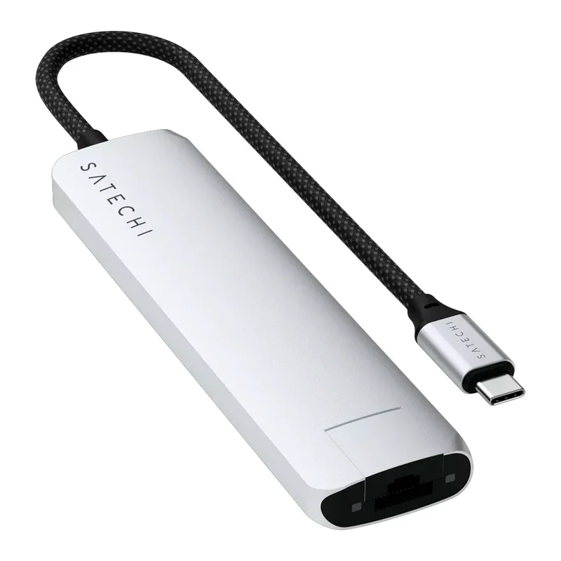 Мультипортовый адаптер Satechi Slim 7, серый 3