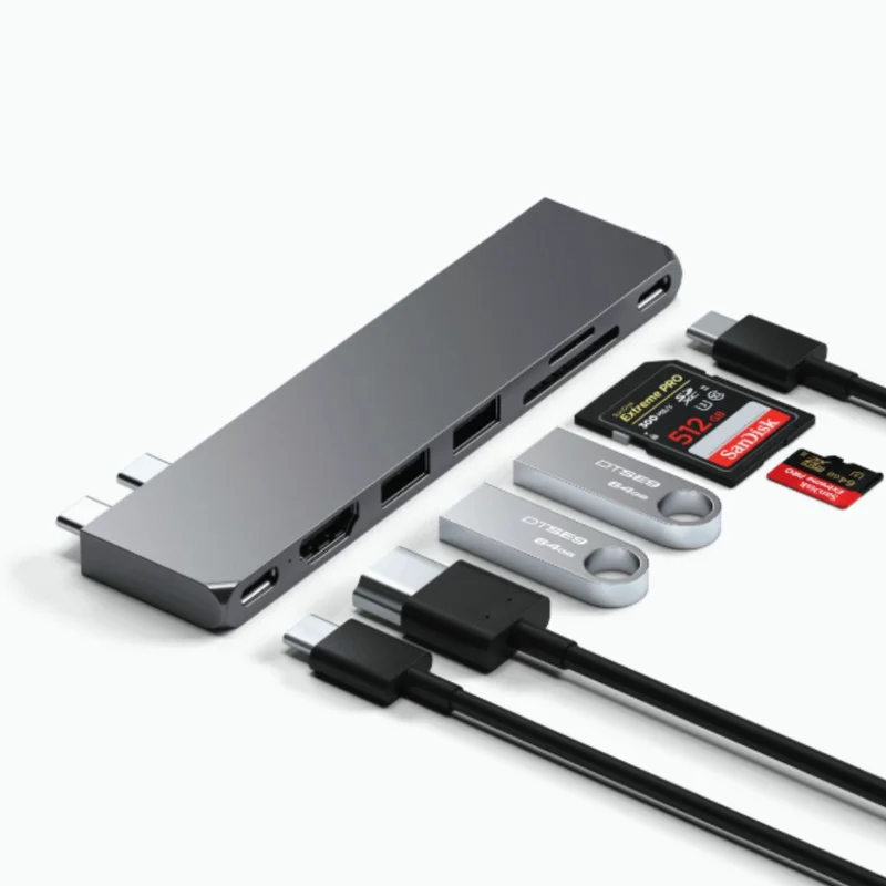 Адаптер Satechi Pro Hub Slim, темносерый 4