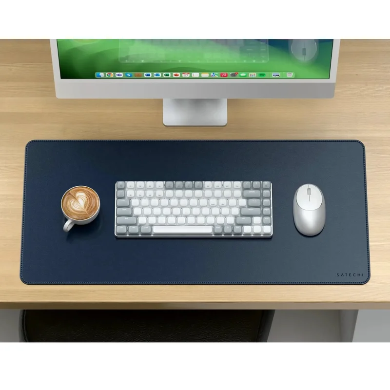 Коврик для клавиатуры Satechi Vegan-Leather Premium Desk Mat, голубой 5