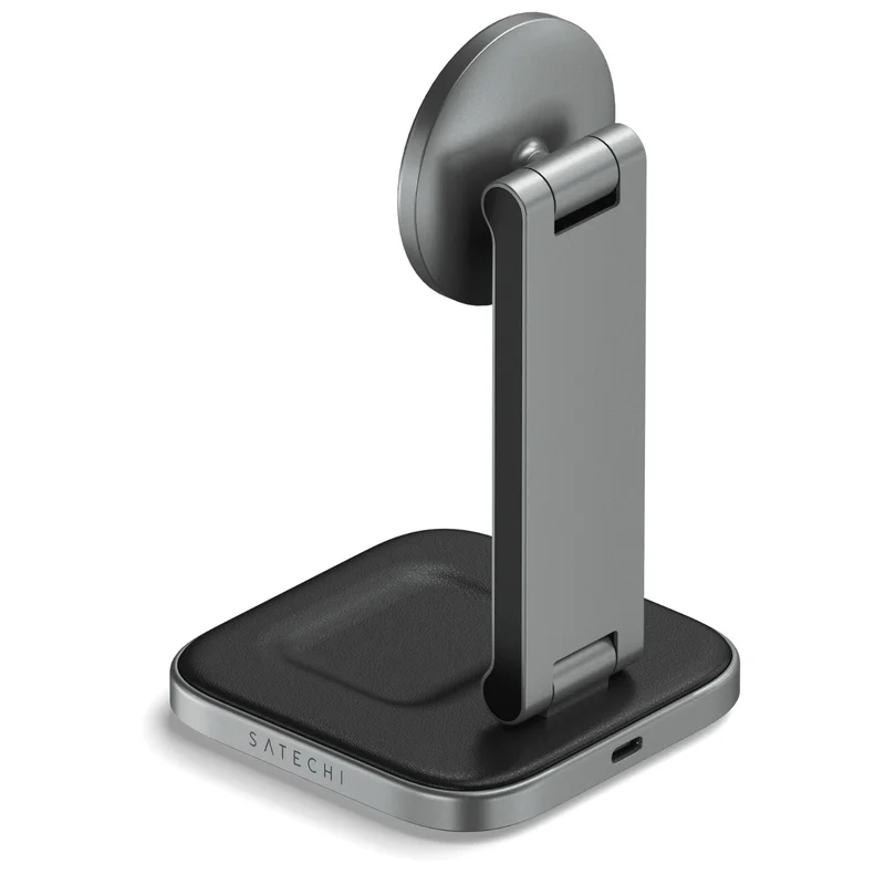 Беспроводная зарядка Satechi 2-in-1 Qi2 Wireless Charging Stand 4