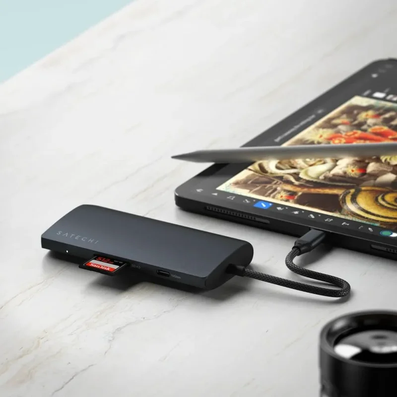 Мультипортовый адаптер Satechi USB-C 8K with Ethernet V3, Midnight 4