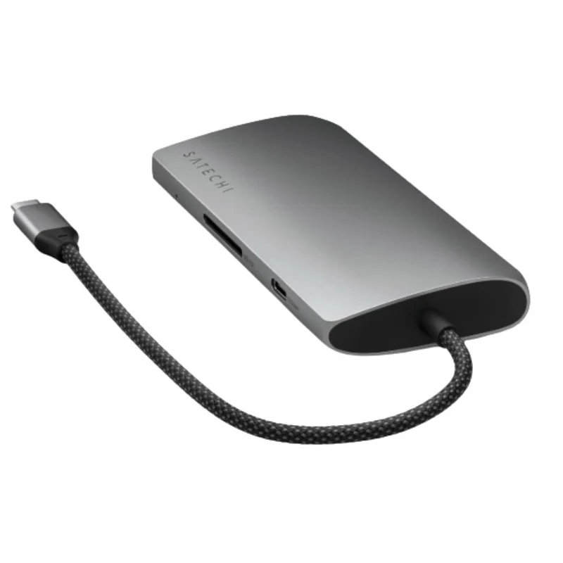 Мультипортовый адаптер Satechi USB-C 8K with Ethernet V3, Space Gray 4