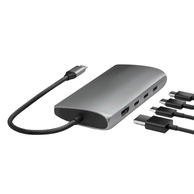 Мультипортовый адаптер Satechi USB-C 8K with Ethernet V3, Space Gray 5