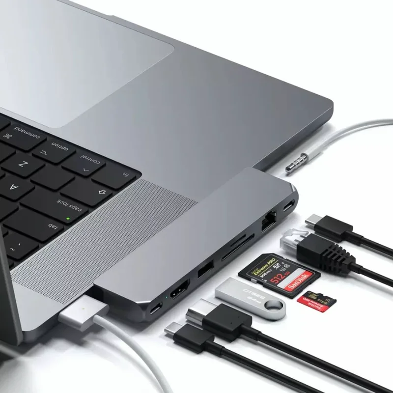 Мультипортовый адаптер Satechi Pro Hub Max, Space Gray 4