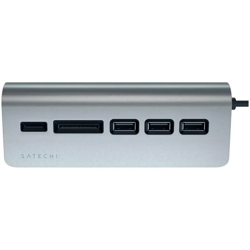 Хаб Satechi Type-C Aluminum USB 3.0 & Card Reader Space Gray 3
