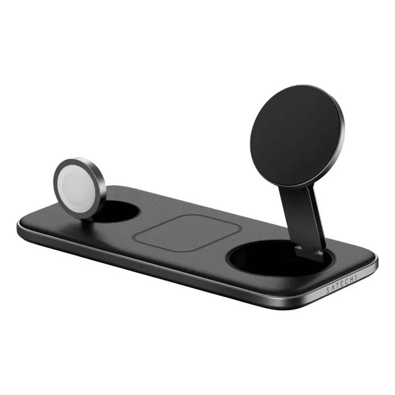 Беспроводная зарядная станция Satechi Qi2 Trio - with Type A,C,G plugs 3