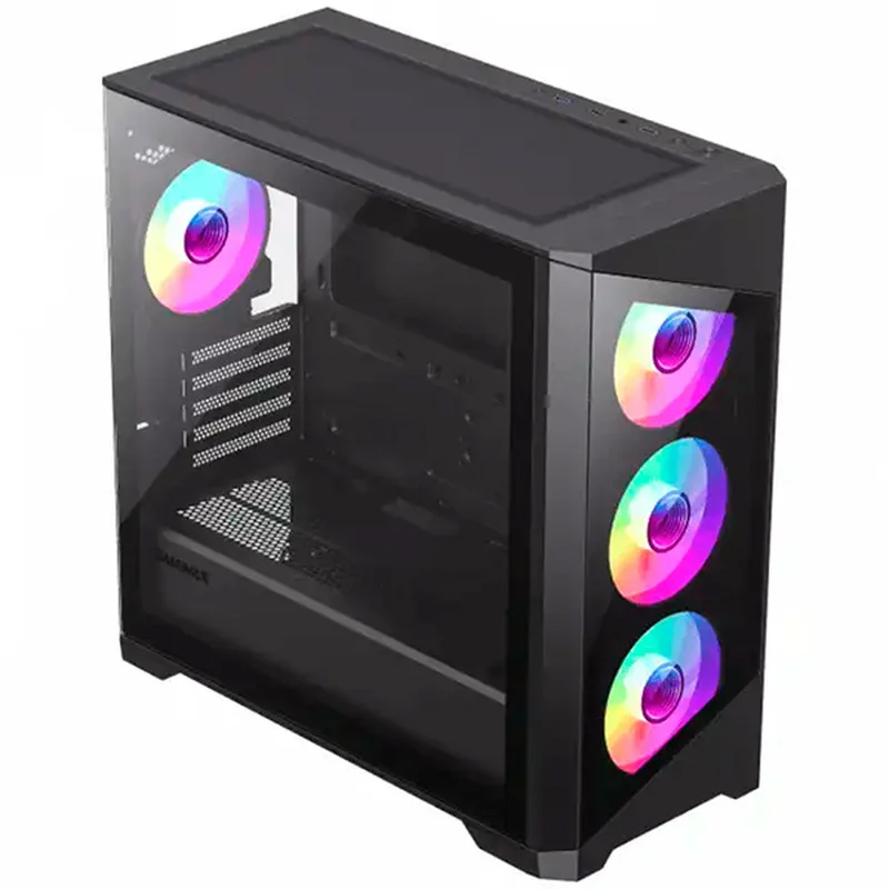Кейс Gamemax Destroyer TGB 6671BK Mid Tower, window, Black mATX [14100901680] 2