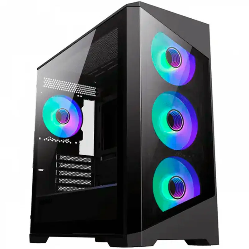 Кейс Gamemax Destroyer TGB 6671BK Mid Tower, window, Black mATX [14100901680] 3