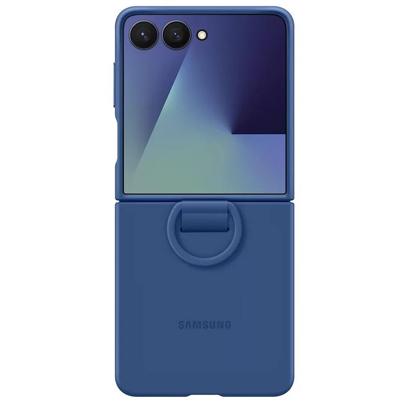 Чехол для смартфона Samsung Galaxy Z Flip7 Ring Case (Silicone) Blue (EF-PF766TNEGRU) 2