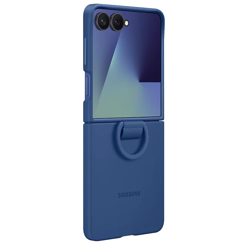 Чехол для смартфона Samsung Galaxy Z Flip7 Ring Case (Silicone) Blue (EF-PF766TNEGRU) 3