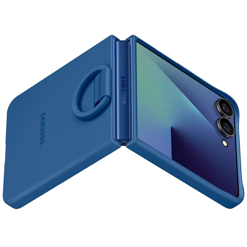 Чехол для смартфона Samsung Galaxy Z Flip7 Ring Case (Silicone) Blue (EF-PF766TNEGRU) 5