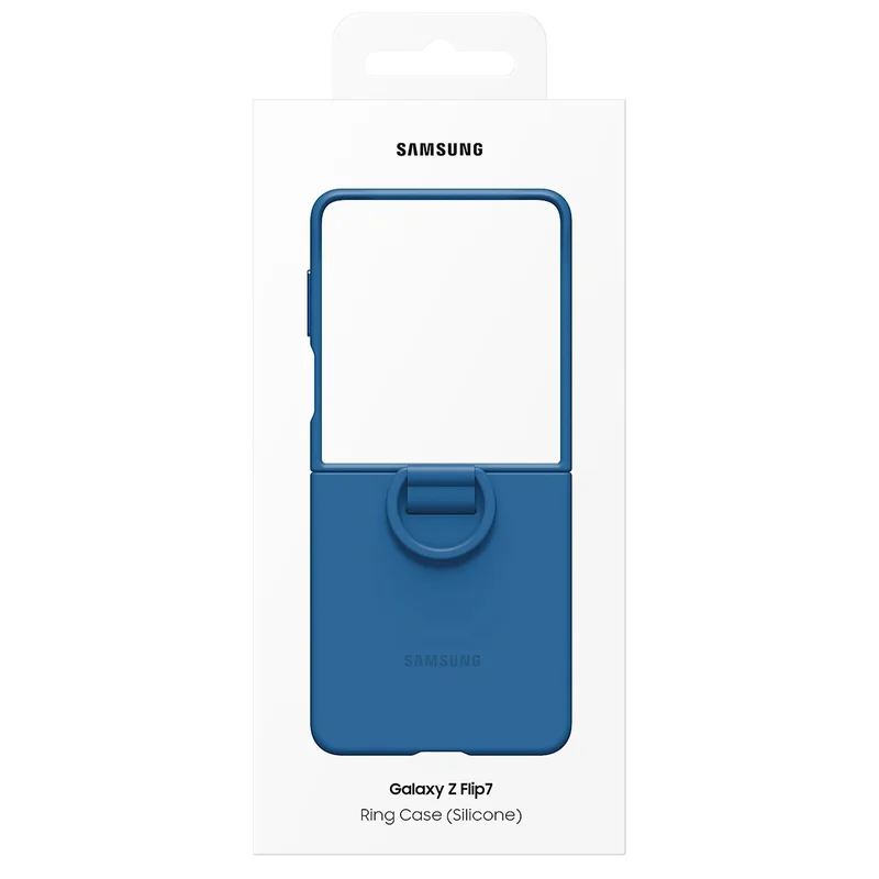Чехол для смартфона Samsung Galaxy Z Flip7 Ring Case (Silicone) Blue (EF-PF766TNEGRU) 6