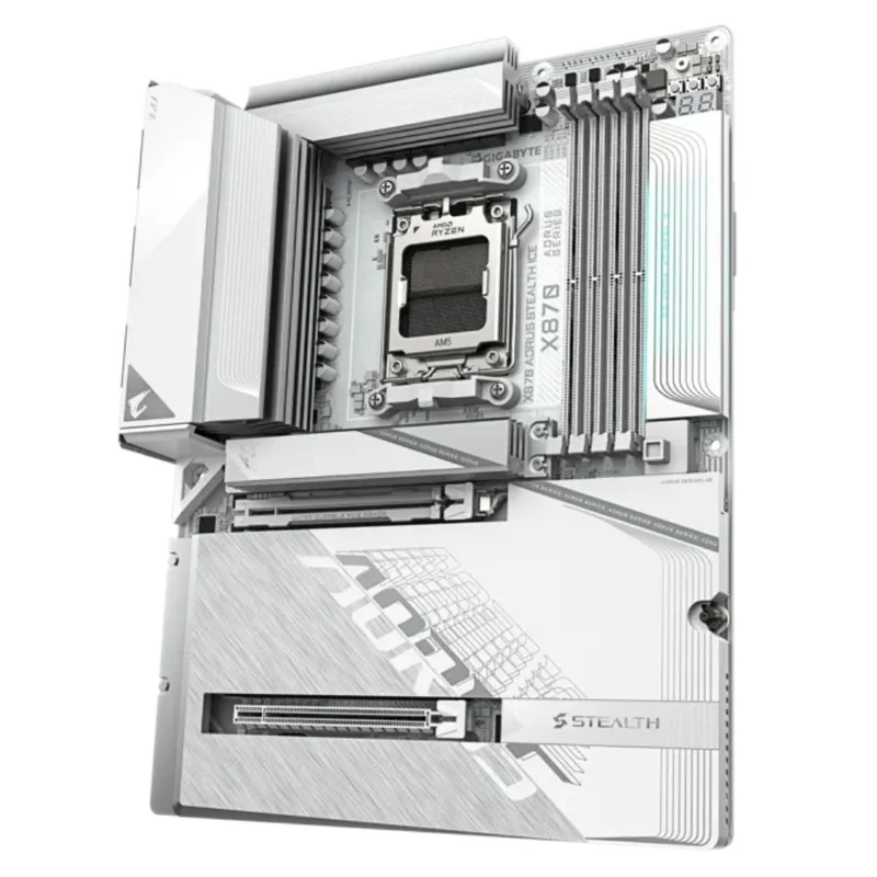 Материнская плата Gigabyte X870 A STEALTH ICE X870 AM5 4DDR5 2xPCI-Ex16 (HDMI) ATX 4