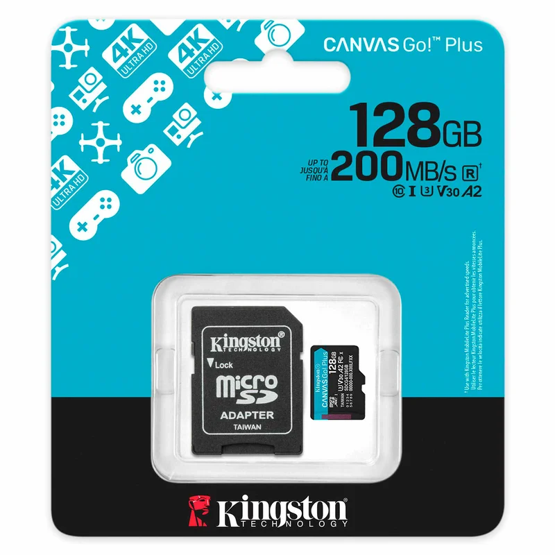 Карта памяти MicroSD Kingston Canvas Go! Plus 128GB Class 10 UHS-I (SDCG4/128GB) 3