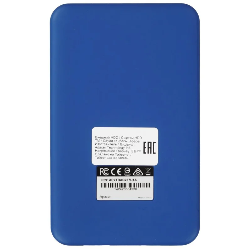 Внешний HDD 2TB 2.5" Apacer USB 3.2 Синий (AP2TBAC237U-1) 2