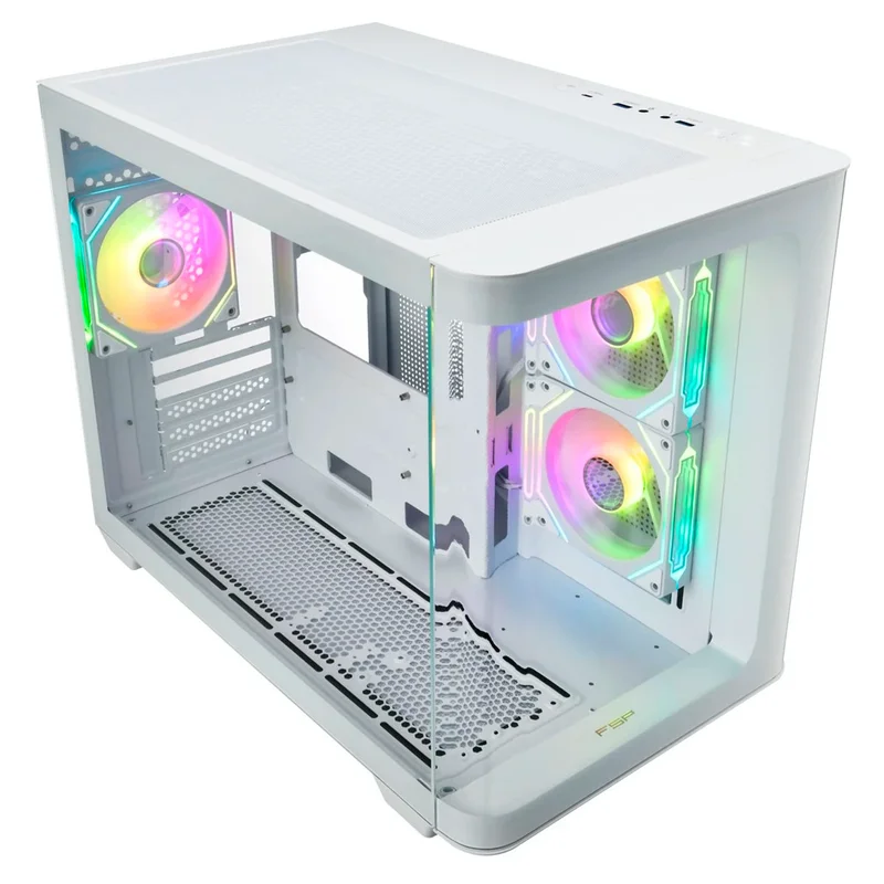 Кейс FSP S380 Mid Tower, window, white  mATX [S380-WA] 2
