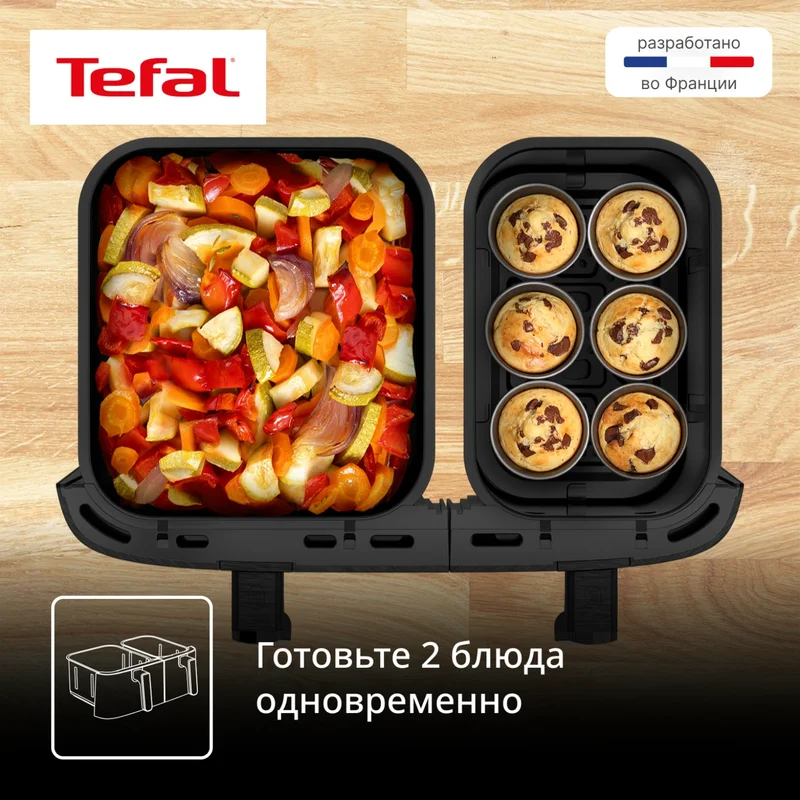 Аэрогриль Tefal Dual Easy Fry XXL EY-9428E0 4