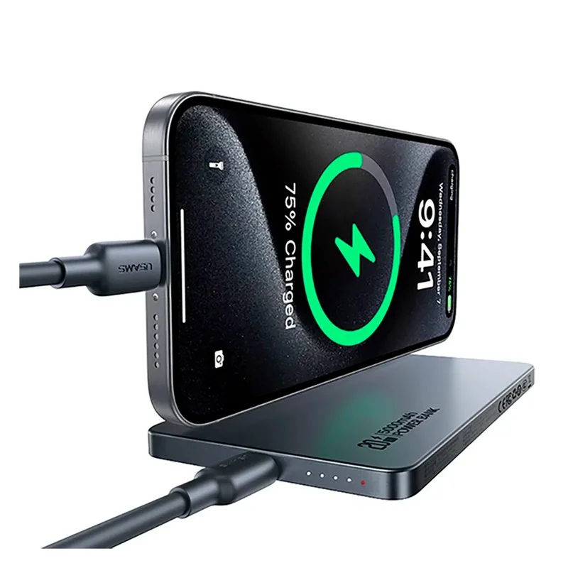 Портативное зарядное устройство USAMS 5000 mAh, SIlver (5KCD23102) 2