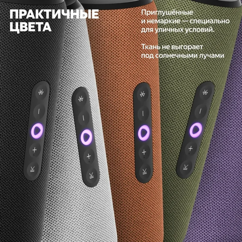 Портативная умная колонка Яндекс Станция Стрит с Алисой, 30 Вт, Серый 13