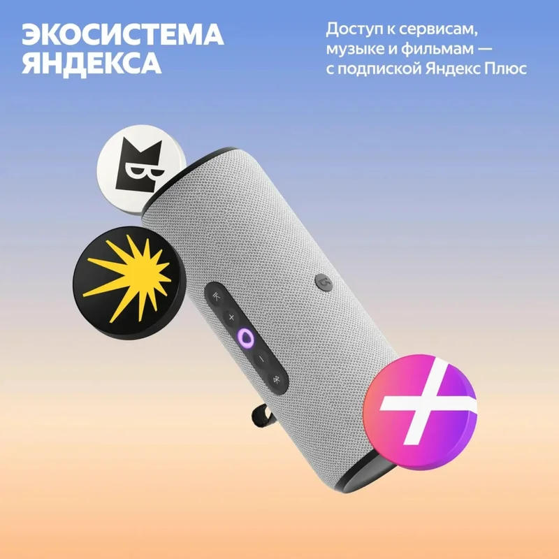 Портативная умная колонка Яндекс Станция Стрит с Алисой, 30 Вт, Фиолетовый 15
