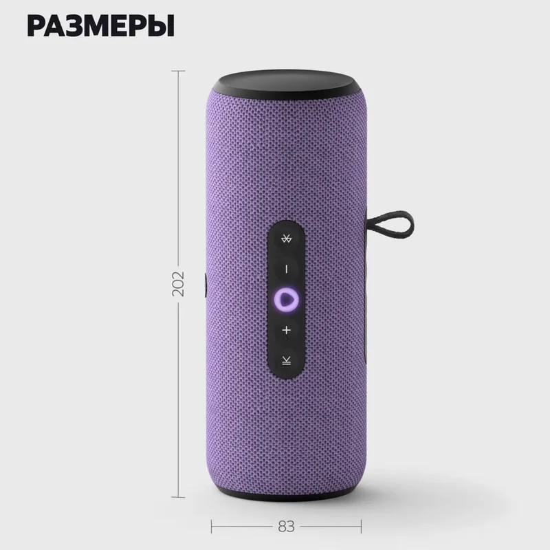 Портативная умная колонка Яндекс Станция Стрит с Алисой, 30 Вт, Фиолетовый 19
