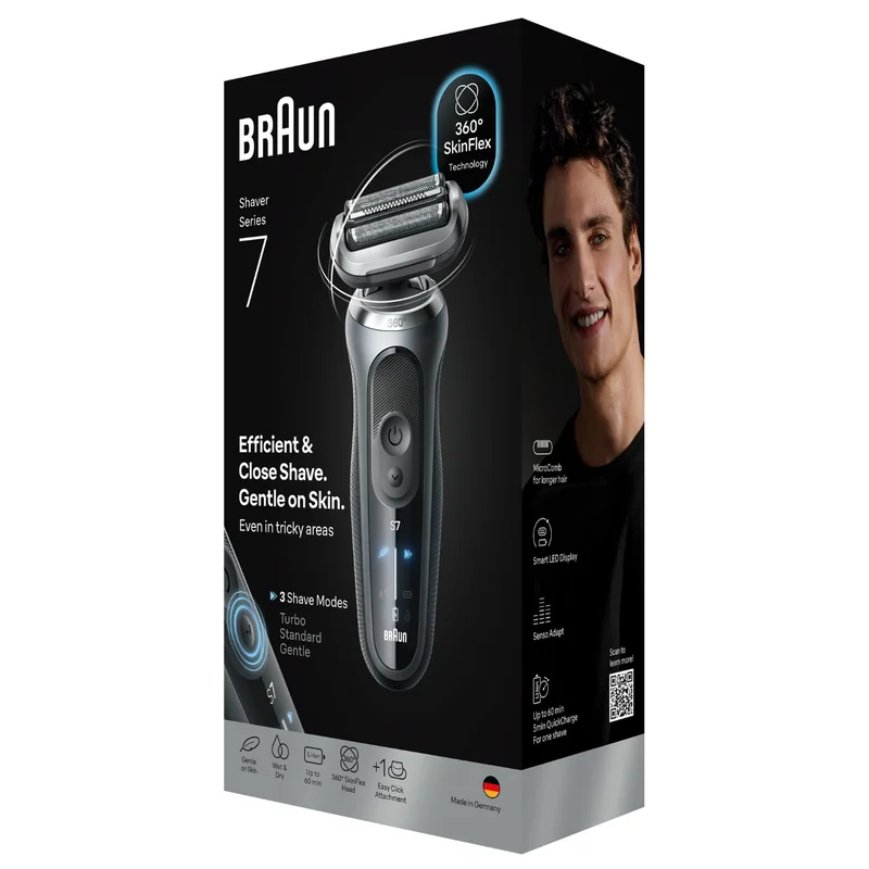 Бритва Braun Series 7 72-G1200s, серая 6
