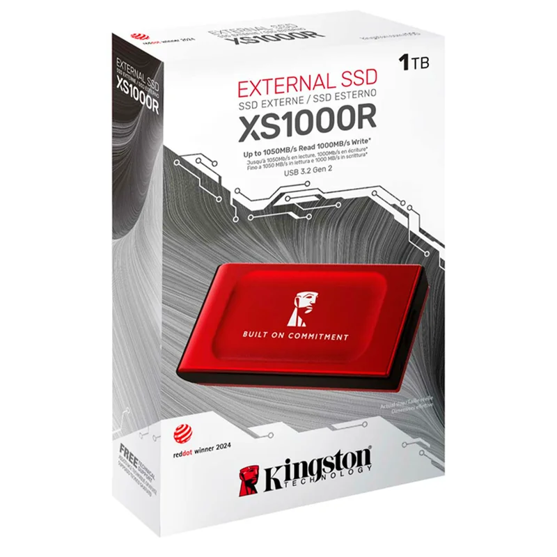 Внешний SSD 1TB USB-A 3.2 Kingston (SXS1000R/1000GA) 3