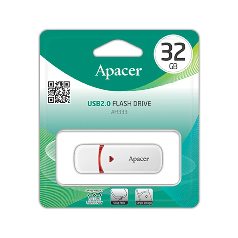 USB-накопитель 32GB Apacer AH333, 2.0, White (AP32GAH333W-1) 3