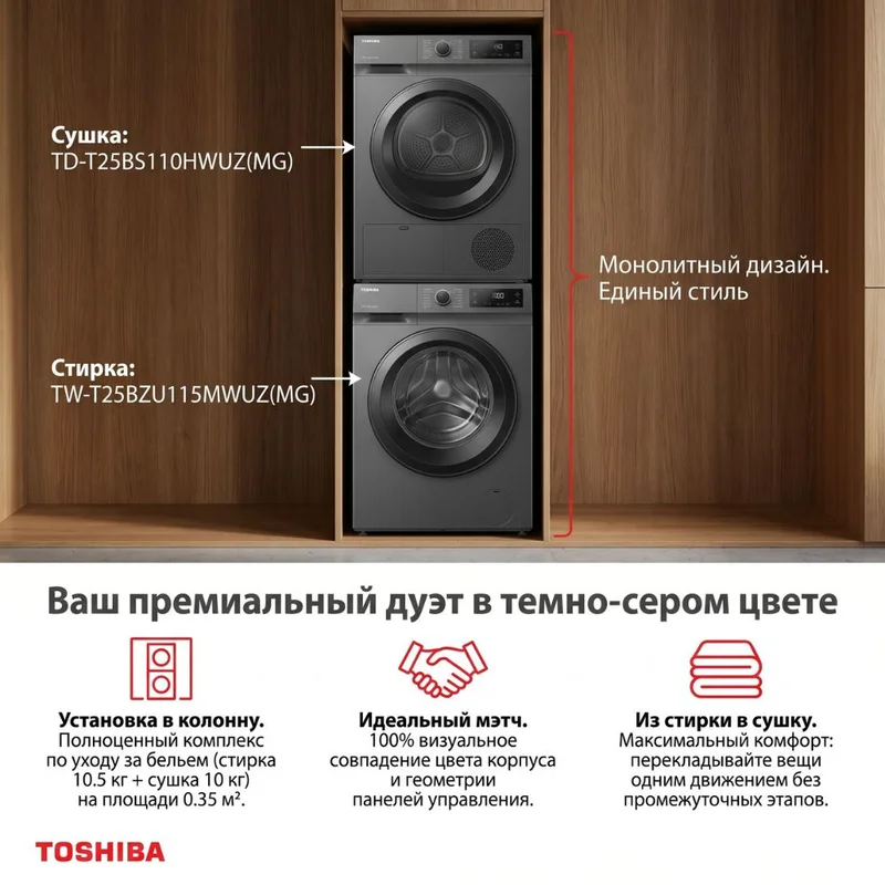 Сушильная машина Toshiba TD-T25BS110HWUZ(MG) 4