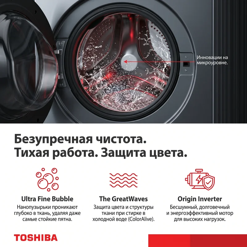 Стиральная машина с сушкой Toshiba TWD-T25BZU115MWUZ(MG) 6