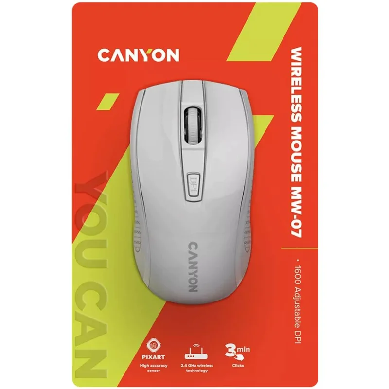 Беспроводная мышь Canyon MW-7, белый 5